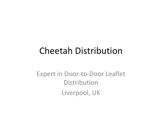 cheetah distribution
