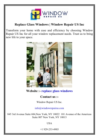 replace glass windows window repair us inc