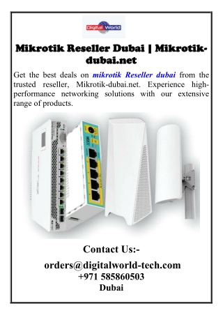Mikrotik Reseller Dubai | Mikrotik-dubai.net
