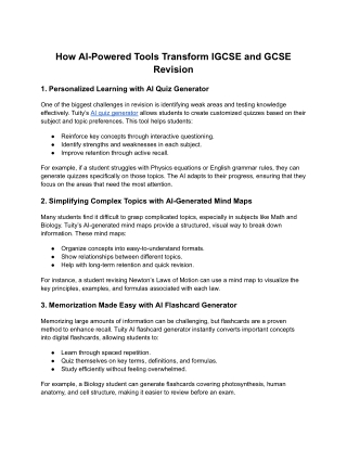 how ai powered tools transform igcse and gcse