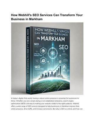 how webhill s seo services can transform your