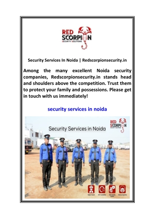 security services in noida redscorpionsecurity in