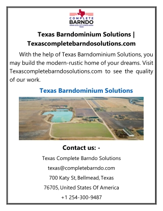 texas barndominium solutions