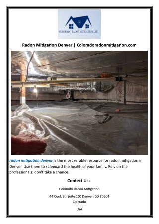 radon mitigation denver coloradoradonmitigation