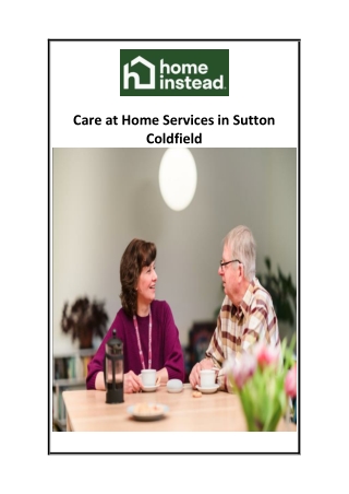 Care at Home Services in Sutton Coldfield