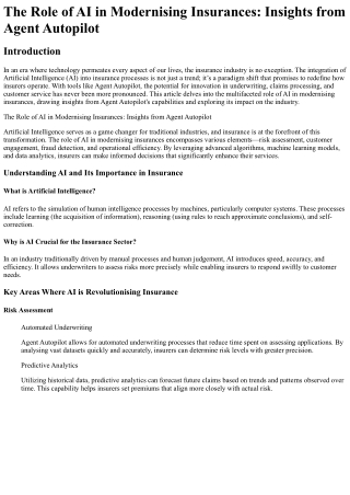 the role of ai in modernising insurances insights