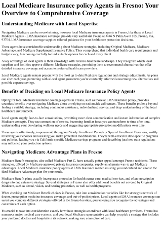 Local Medicare Agents