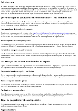 ¿Por qué decidirse  un paquete turístico todo incluido? Te lo contamos aquí
