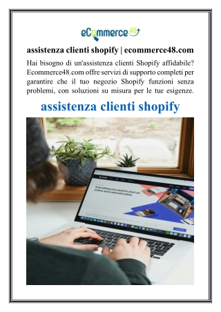 assistenza clienti shopify  ecommerce48.com