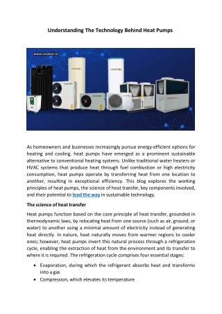 Understanding The Technology Behind Heat Pumps