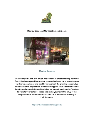 Mowing Services | Morrissettemowing.com