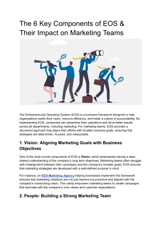 The 6 Key Components of EOS & Their Impact on Marketing Teams