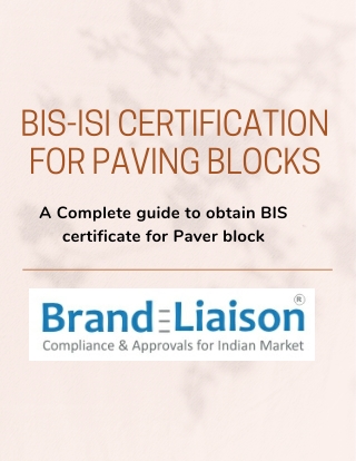 Complete guide to obtain BIS certificate for Paver block