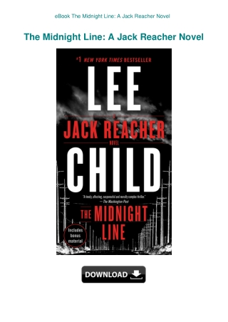 eBook The Midnight Line A Jack Reacher Novel