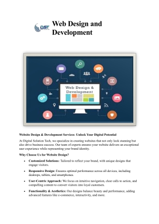 web design and development