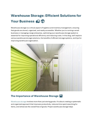 Quick Self Storage