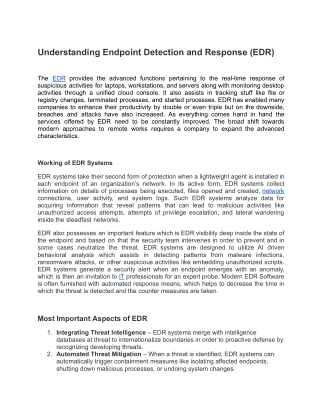 understanding endpoint detection and response
