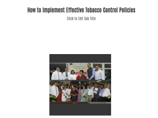 how to implement effective tobacco control