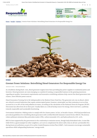 Greener Power Solutions