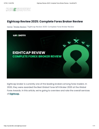 Eightcap Review 2025 PDF