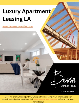 Luxury Apartment Leasing LA - www.bessaproperties.com