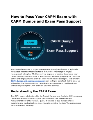 how to pass your capm exam with capm dumps