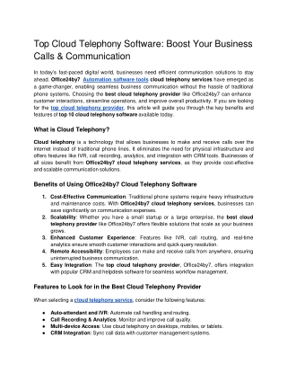 top cloud telephony software boost your business