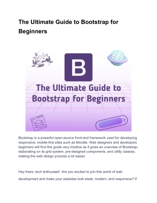 the ultimate guide to bootstrap for beginners