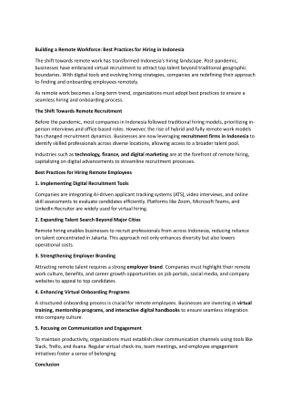building a remote workforce best practices