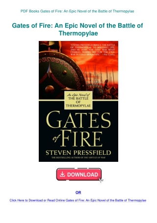 PDF Books Gates of Fire An Epic Novel of the Battle of Thermopylae