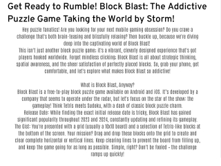 get ready to rumble block blast the addictive