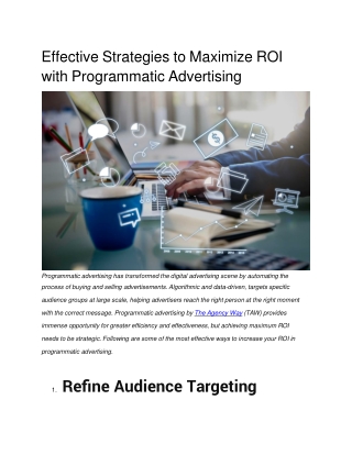 Effective Strategies to Maximize ROI with Programmatic Advertising