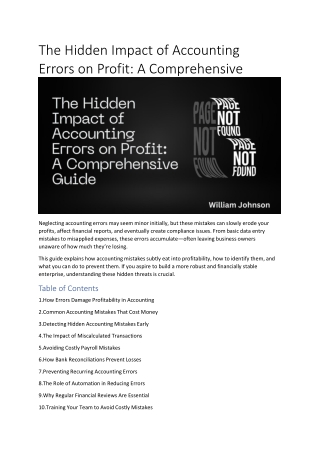 the hidden impact of accounting errors on profit