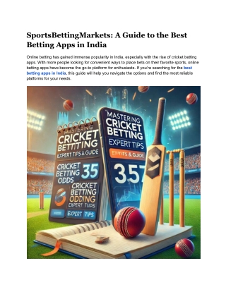 Sports Betting Markets_ A Guide to the Best Betting Apps in India