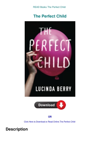 READ Books The Perfect Child