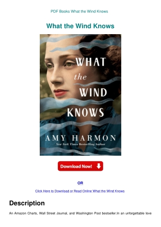 PDF Books What the Wind Knows
