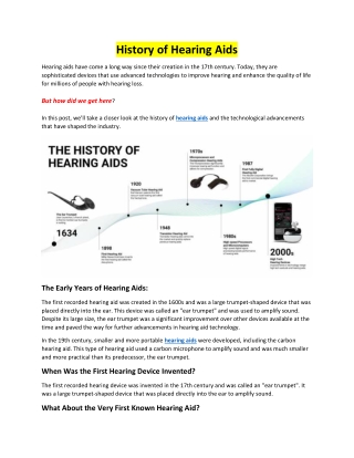 History of Hearing Aids | Aanvii Hearing
