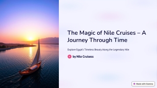 Looking for Luxury Nile Cruises in Egypt