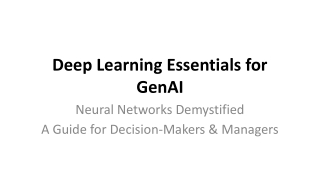 deep learning essentials for genai neural