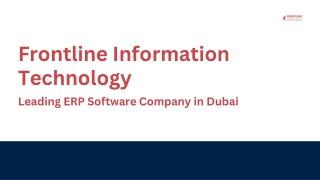 Frontline Information Technology - Mep Erp Software