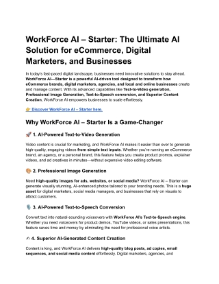 workforce ai starter the ultimate ai solution