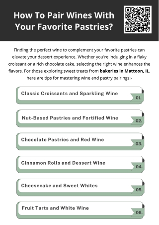 how to pair wines with your favorite pastries