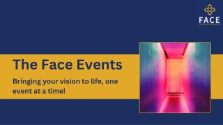 The Face Events - Audio Visual Rental Companies In Dubai