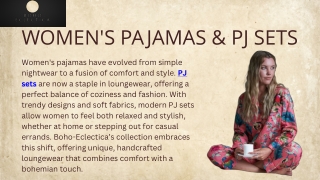 Comfortable PJ Sets – Women’s Pajamas at Boho-Eclectica
