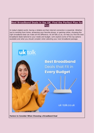 Best Broadband Deals UK | Compare & Save on Fast Internet