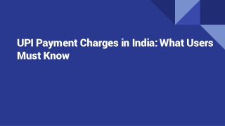 upi payment charges in india what users must know