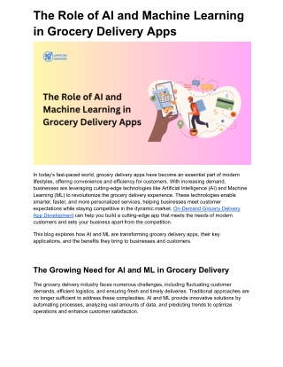 the role of ai and machine learning in grocery