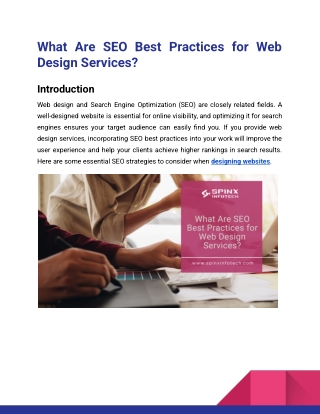 What Are SEO Best Practices for Web Design Services_Spinx Infotech