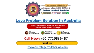 Expert Love Solution Astrologer in Australia – Get Instant Help Now!