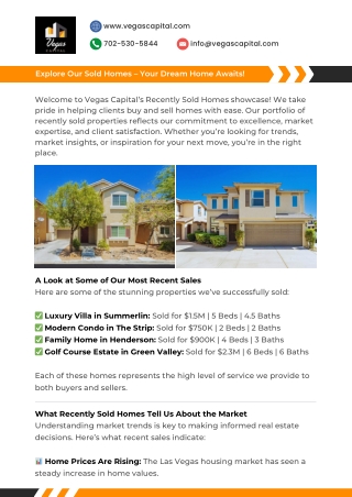 Recently Sold Homes: Property Values & Market Trends